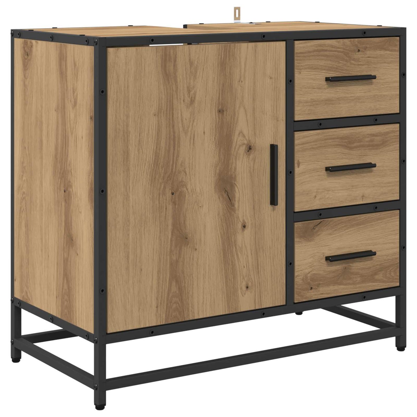 Set di mobili per il bagno con porta 2 pcs Rovere artigianale | homemem39