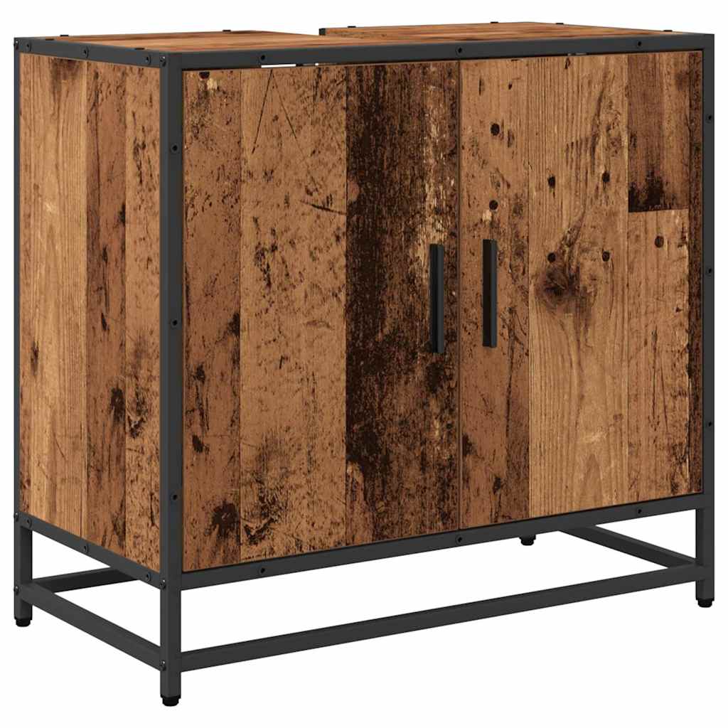 Set di mobili per il bagno con cassetto 3 pcs Legno vecchio | homemem39
