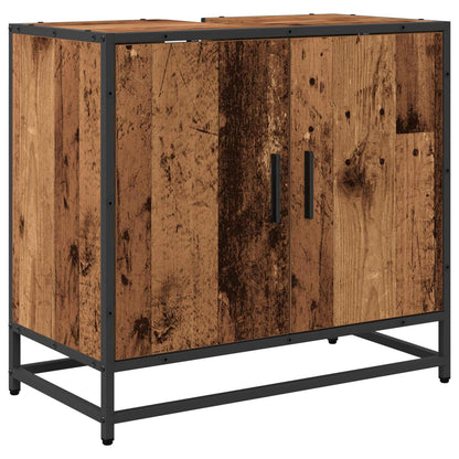 Set di mobili per il bagno con lo scaffale 2 pcs Legno vecchio | homemem39