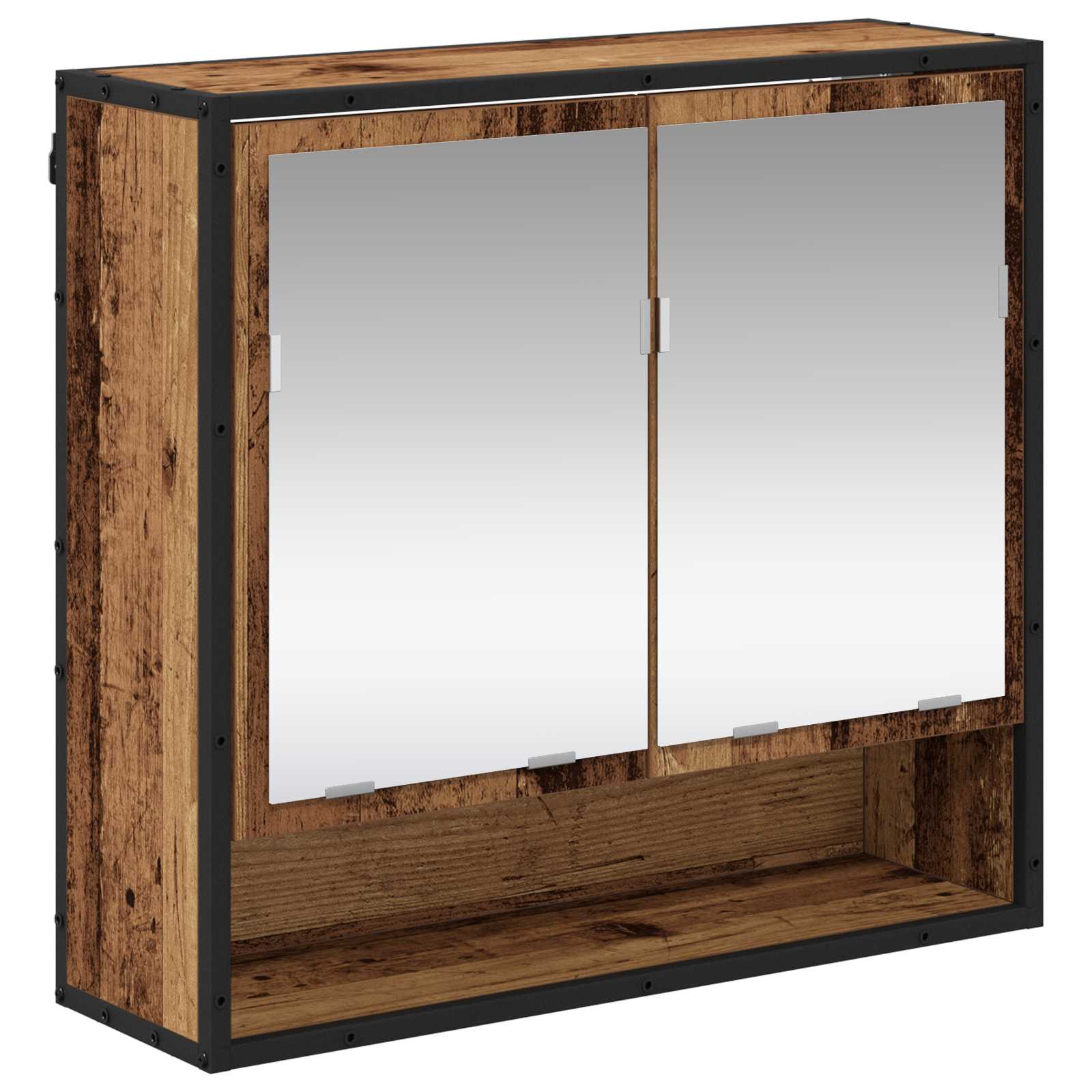 Set di mobili per il bagno con lo scaffale 2 pcs Legno vecchio | homemem39