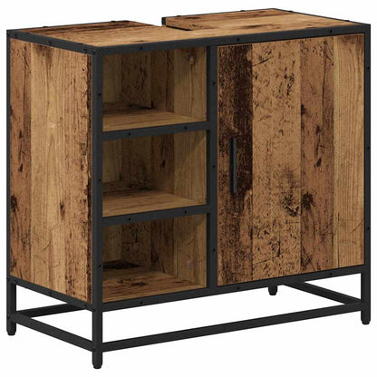 Set di mobili per il bagno con lo scaffale 3 pcs Legno vecchio | homemem39
