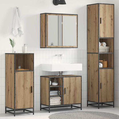 Set di mobili per il bagno 3 pz Rovere artigianale | homemem39