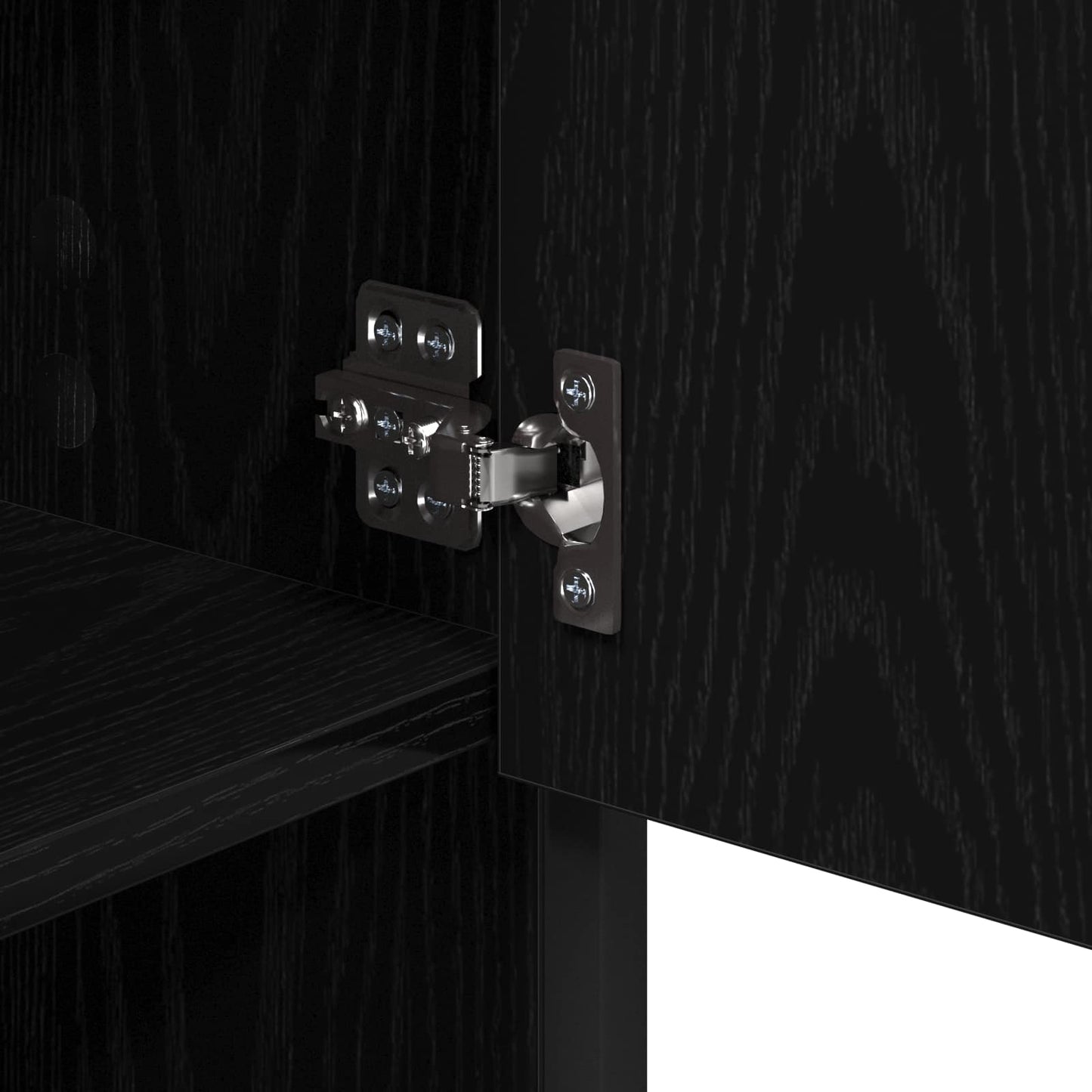 Set di mobili per il bagno 3 pcs Rovere Nero Legno multistrato | homemem39