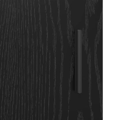 Set di mobili per il bagno 3 pcs Rovere Nero Legno multistrato | homemem39
