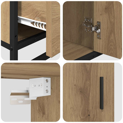 Set di mobili per il bagno 3 pz Rovere artigianale | homemem39
