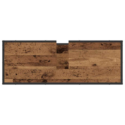 Set di mobili per il bagno con lo scaffale 2 pcs Legno vecchio