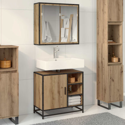 Set di mobili per il bagno 2 pz Rovere artigianale | homemem39