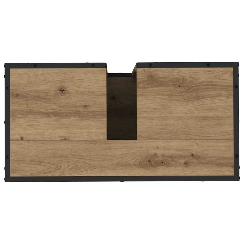 Set di mobili per il bagno 2 pz Rovere artigianale | homemem39