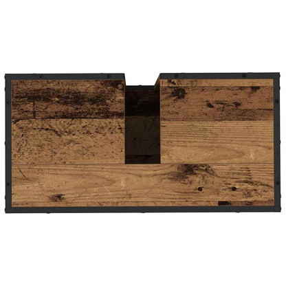 Set di mobili per il bagno con lo scaffale 3 pcs Legno vecchio