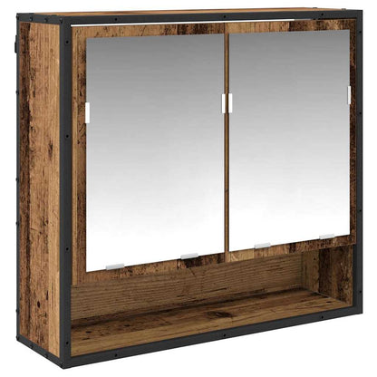 Set di mobili per il bagno con lo scaffale 3 pcs Legno vecchio