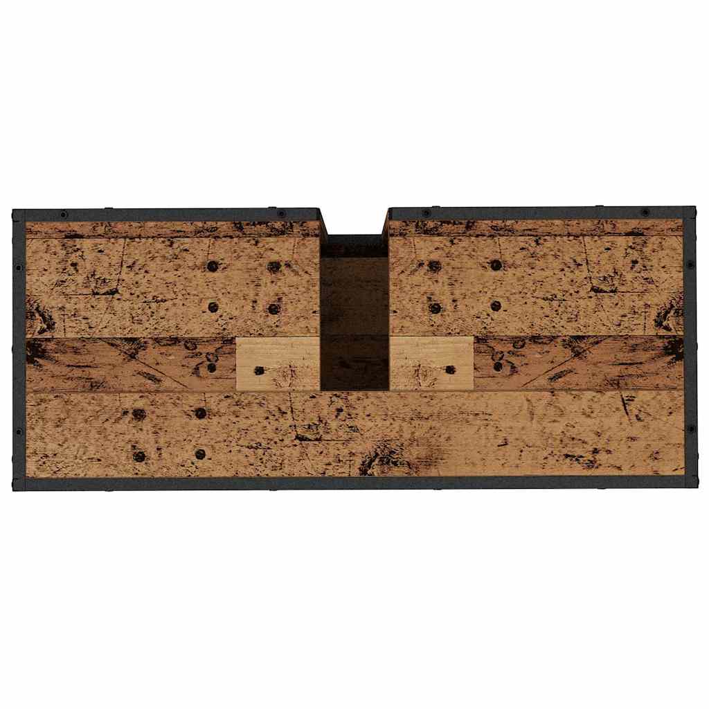 Set di mobili per il bagno con lo scaffale 3 pcs Legno vecchio | homemem39