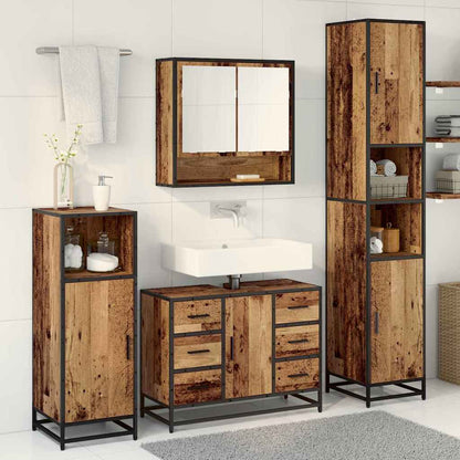 Set di mobili per il bagno con cassetto 3 pcs Legno vecchio | homemem39