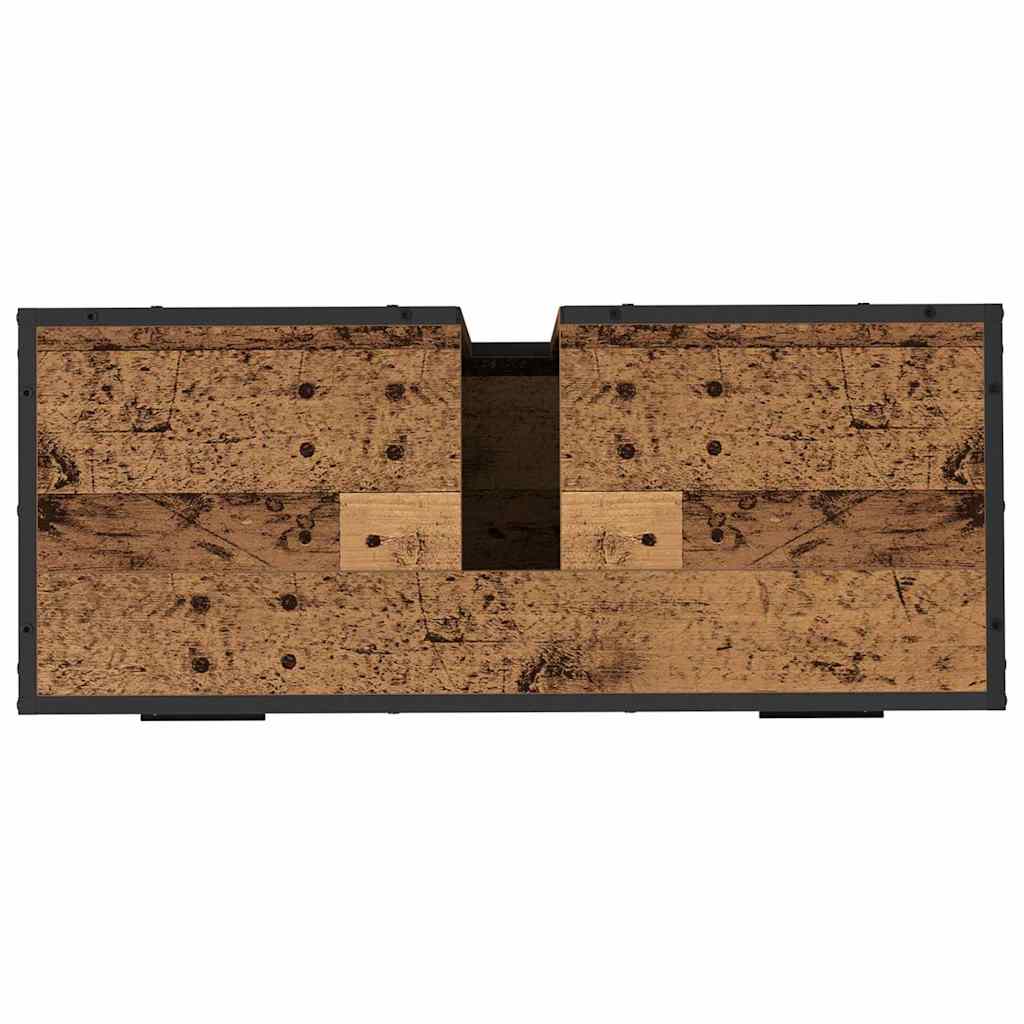 Set di mobili per il bagno con cassetto 3 pcs Legno vecchio | homemem39