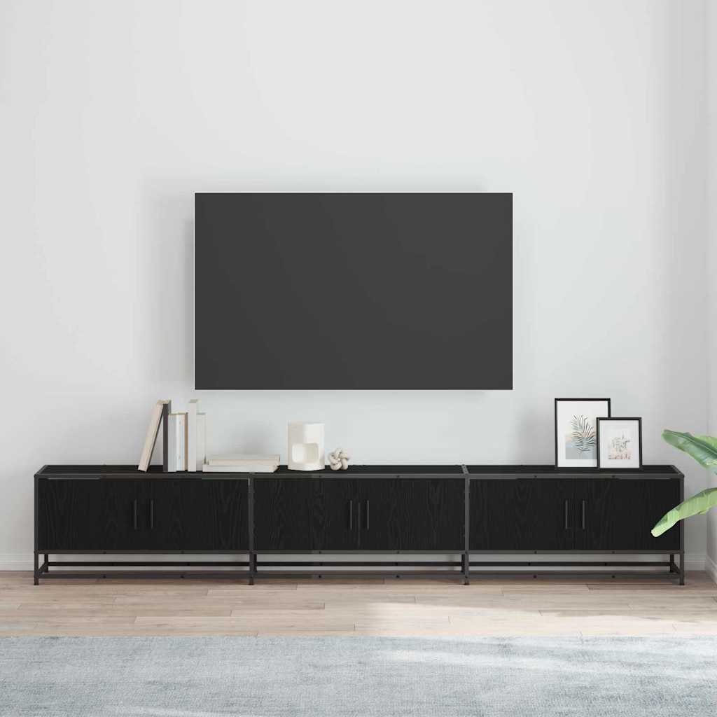 Mobile TV Rovere nero 240 x 35 x 41 cm Legno multistrato