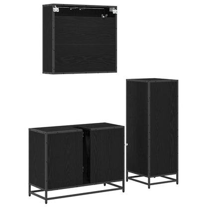 Set di mobili per il bagno con cassetto 3 pcs Legno vecchio | homemem39