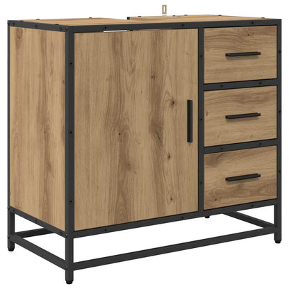 Set di mobili per il bagno 2 pz Rovere artigianale | homemem39