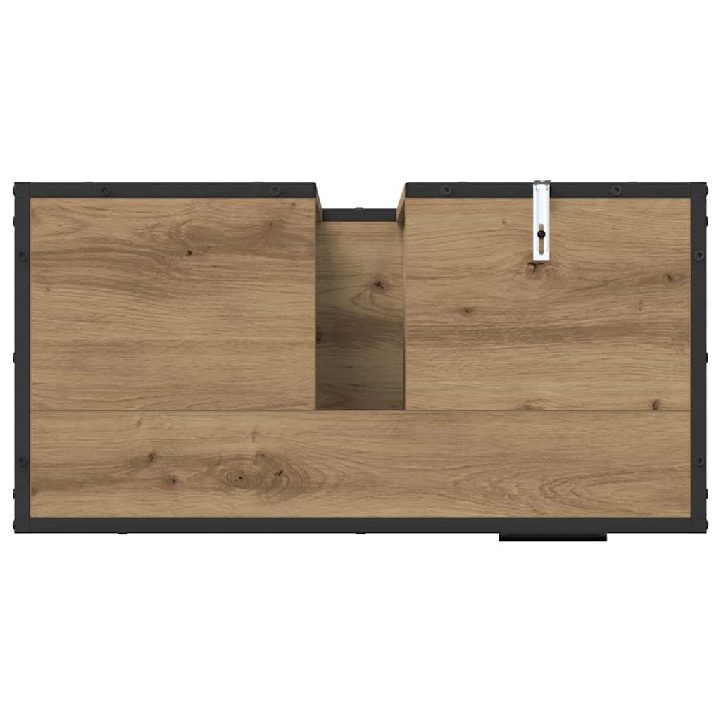 Set di mobili per il bagno 2 pz Rovere artigianale | homemem39