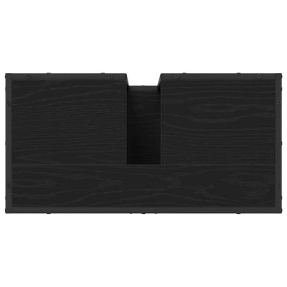 Set di mobili per il bagno 3 pcs Rovere Nero Legno multistrato