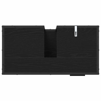 Set di mobili per il bagno 3 pcs Rovere nero 65 x 33 x 60 cm