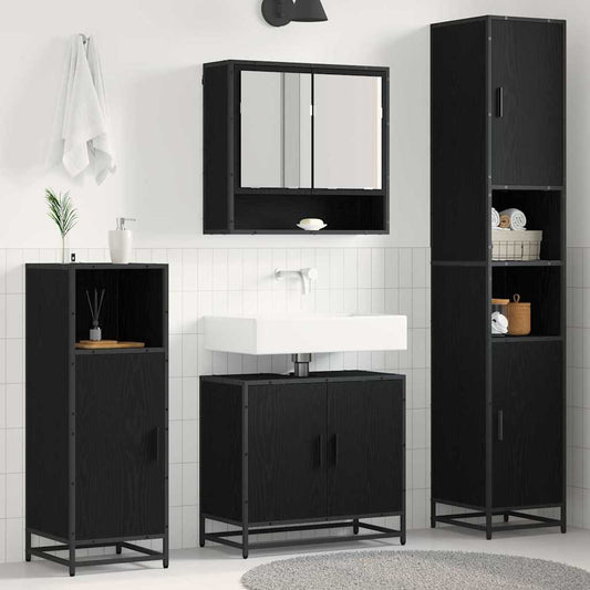 Set di mobili per il bagno 3 pz Rovere artigianale | homemem39