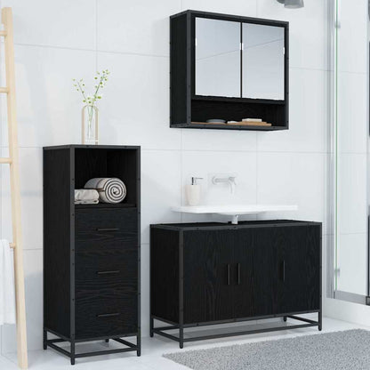 Set di mobili per il bagno con cassetto 2 pcs Legno vecchio