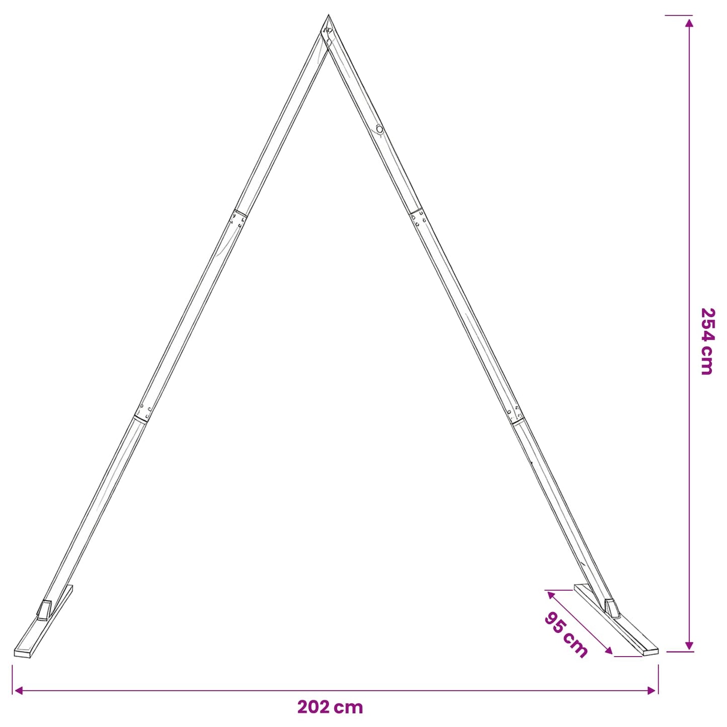 Arco Nuziale Marrone Chiaro 202 x 95 x 254 cm | homemem39