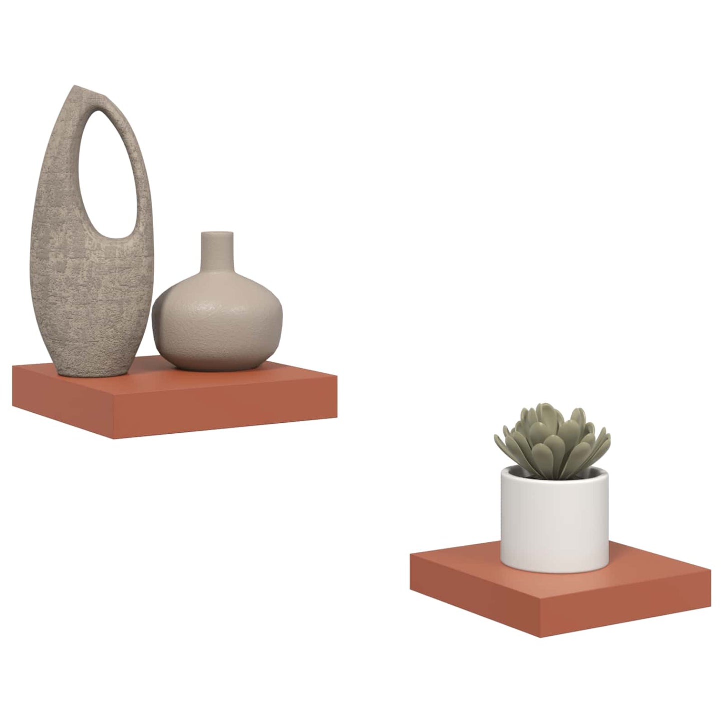 Scaffale da parete 2 pcs Rosso 23 x 23,5 x 4 cm