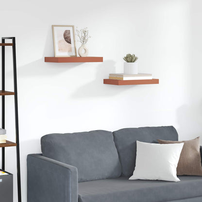 Scaffale da parete 2 pcs Rosso 40 x 23,5 x 4 cm