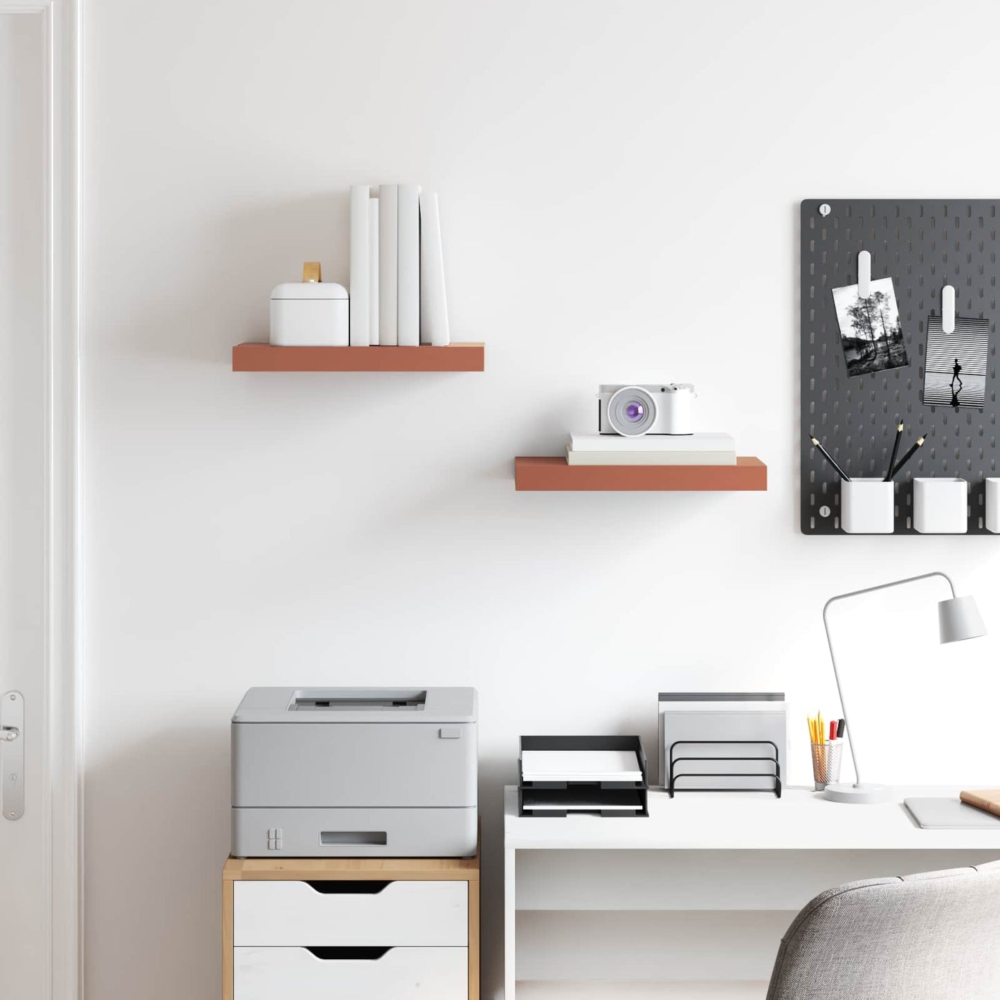 Scaffale da parete 2 pcs Rosso 40 x 23,5 x 4 cm