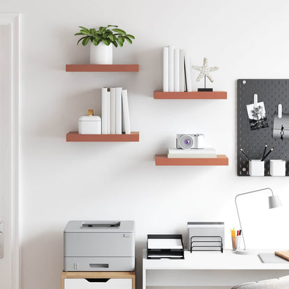 Scaffale da parete 4 pcs Rosso 40 x 23,5 x 4 cm