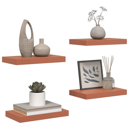 Scaffale da parete 4 pcs Rosso 40 x 23,5 x 4 cm