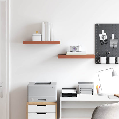 Scaffale da parete 2 pcs Rosso 50 x 23 x 4 cm Legno multistrato