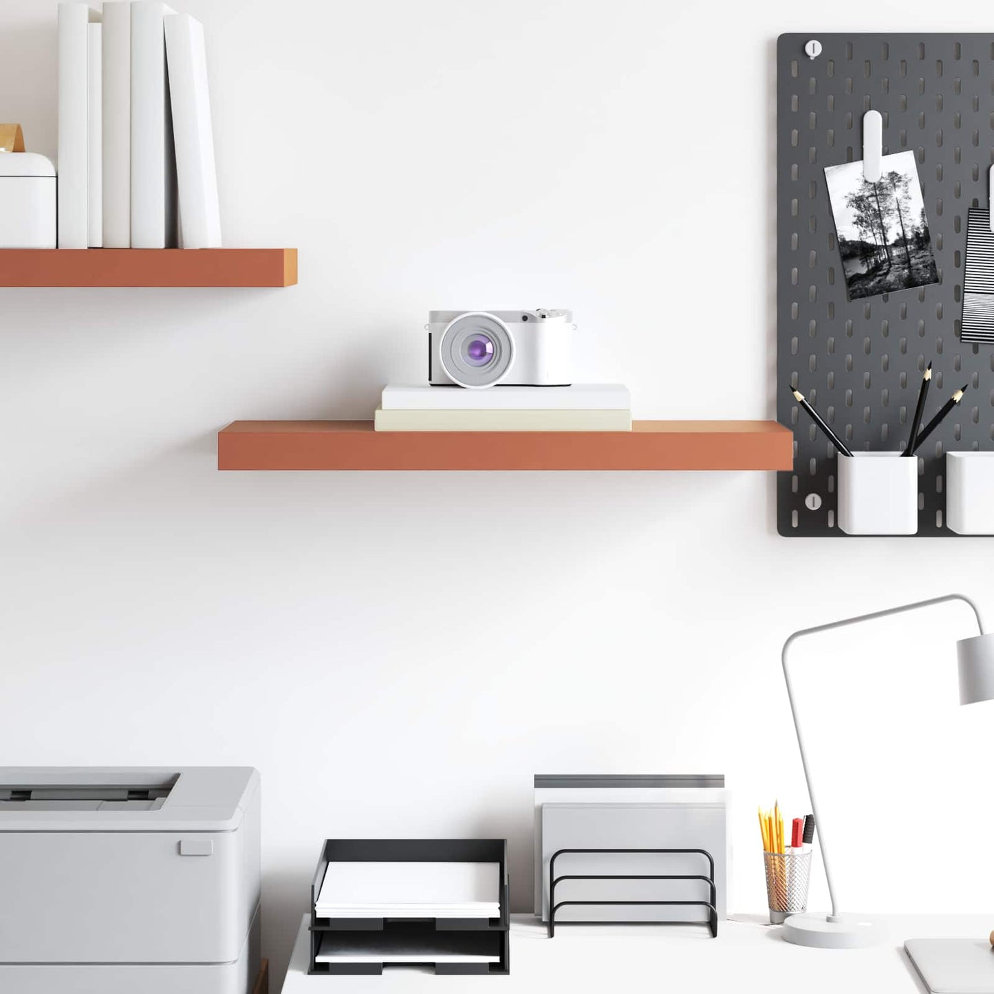 Scaffale da parete Rosso 50 x 23 x 4 cm Legno multistrato