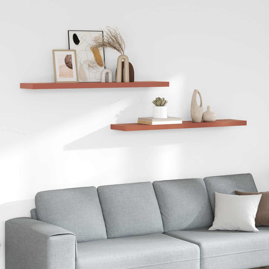 Scaffale da parete 2 pcs Rosso 120 x 23,5 x 4 cm