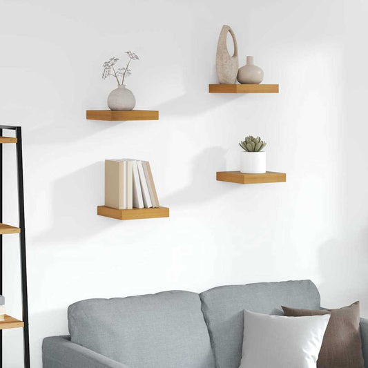 Scaffale da parete 4 pcs Marrone 23 x 23,5 x 4 cm | homemem39