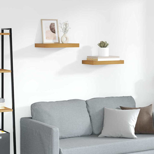 Scaffale da parete 2 pz Marrone 40 x 23,5 x 3,8 cm - homemem39