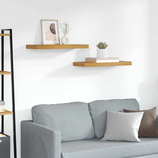 Scaffale da parete 2 pcs Marrone 60 x 23 x 4 cm | homemem39
