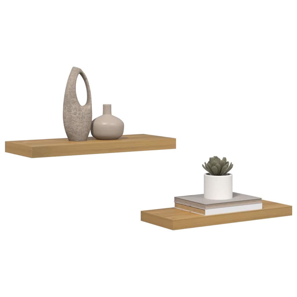 Scaffale da parete 2 pz Marrone 60 x 23,5 x 3,8 cm