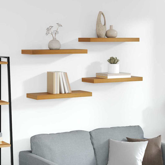 Scaffale da parete 4 pcs Marrone 60 x 23 x 4 cm | homemem39