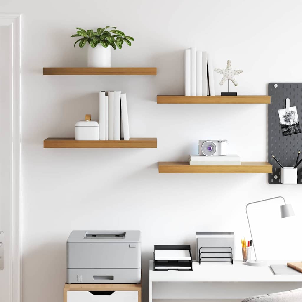 Scaffale da parete 4 pcs Marrone 50 x 23 x 4 cm