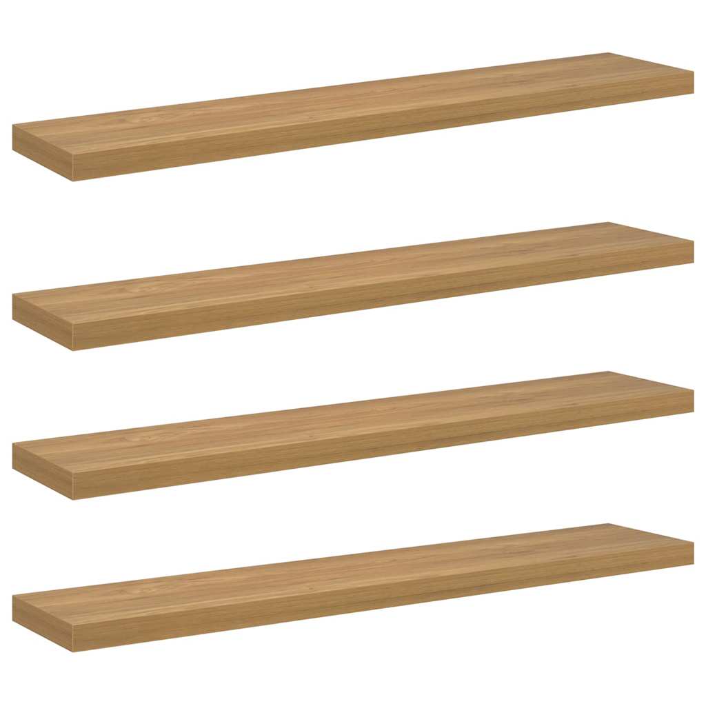 Scaffale da parete 4 pcs Marrone 120 x 23,5 x 4 cm