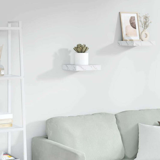 Scaffale da parete Marmo Bianco 23 x 23,5 x 4 cm | homemem39