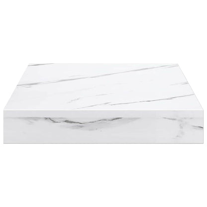 Scaffale da parete 4 pcs Marmo Bianco 23 x 23,5 x 4 cm