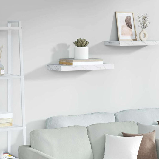 Scaffale da parete Marmo Bianco 50 x 23 x 4 cm