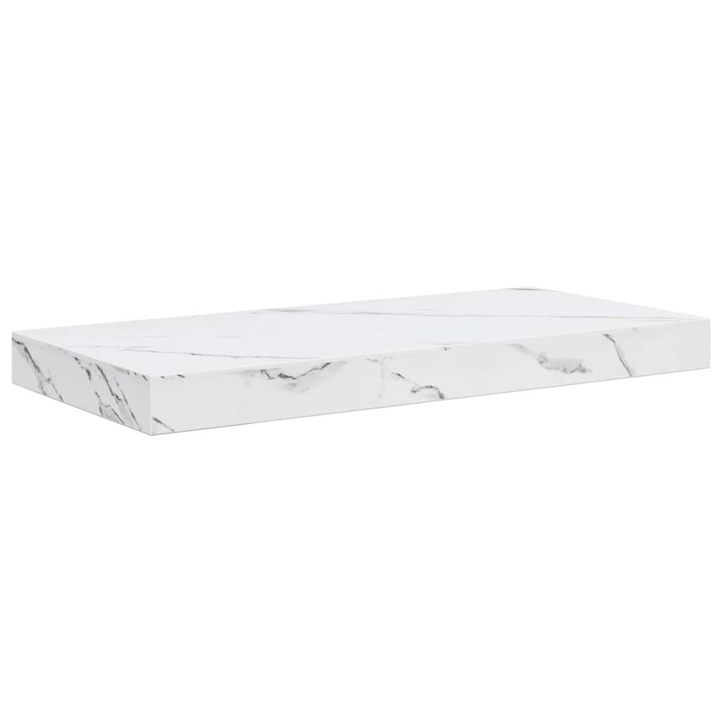Scaffale da parete 4 pz Marmo Bianco 50 x 23,5 x 3,8 cm