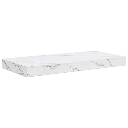 Scaffale da parete 4 pz Marmo Bianco 50 x 23,5 x 3,8 cm