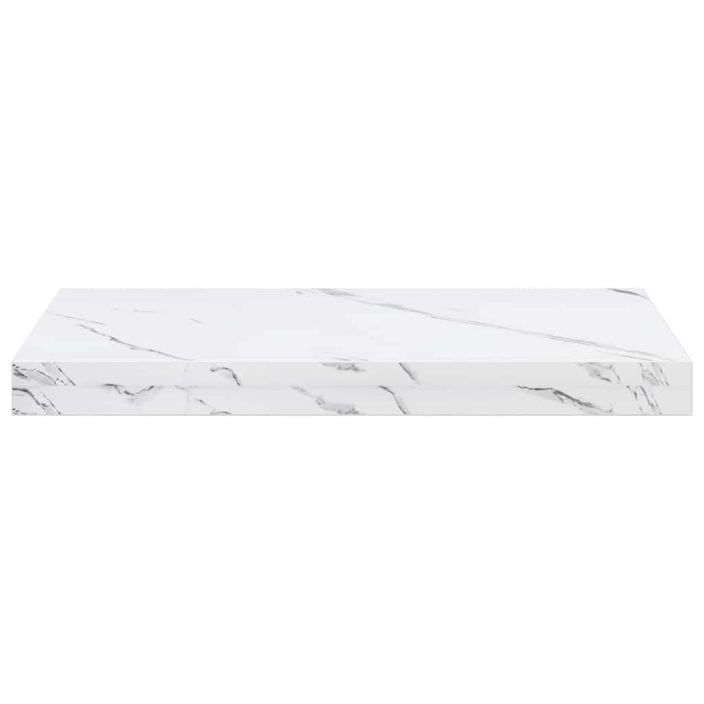 Scaffale da parete 4 pz Marmo Bianco 50 x 23,5 x 3,8 cm