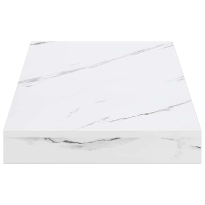 Scaffale da parete 4 pz Marmo Bianco 50 x 23,5 x 3,8 cm