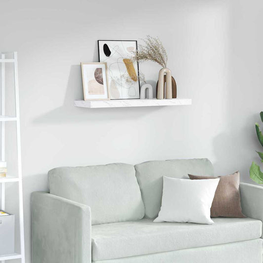 Scaffale da parete Marmo Bianco 80 x 23,5 x 4 cm | homemem39