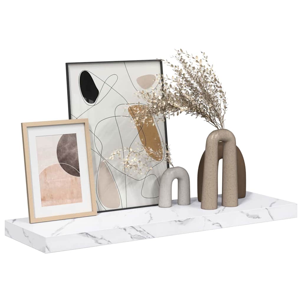 Scaffale da parete Marmo Bianco 90 x 23,5 x 4 cm